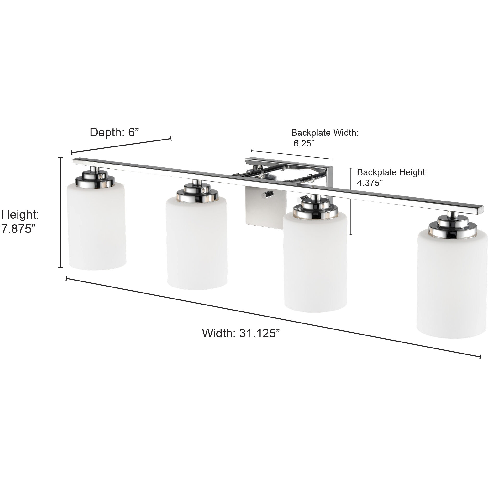 Durham 4 Light 31.13 inch Matte Black Bathroom Vanity Light Wall Light